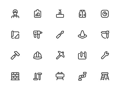 Myicons✨ — Construction, Tools vector line icons pack figma figma icons flat icons icon design icon pack icons icons design icons library icons pack interface icons line icons sketch icons ui ui design ui designer ui icons ui kit ui pack web design web designer