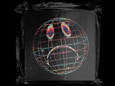 WWW Sad 3d 3d art chrome cover art design digital art graphic design illustration poster vector