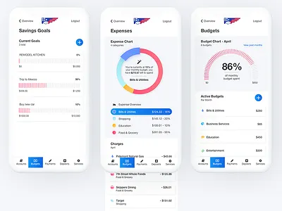 Budget Feature android apple banking app budget budget app clean ui expenses finance finance app ios material design minimal mobile app design mobile design product design savings ui ux visual design