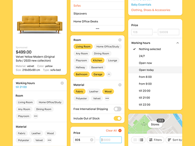 Filters & Sort artox cross platform filters marketplace product real case sort sorting ui ux