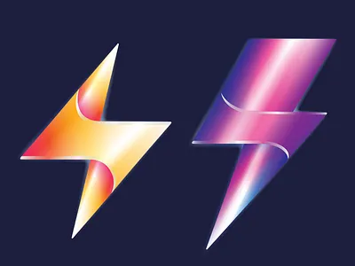 Thunder Bolts abstract bolt branding colorful design gradient logo shapes storm thunder thunderbolt thunderstorm vector