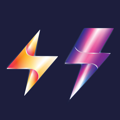 Thunder Bolts abstract bolt branding colorful design gradient logo shapes storm thunder thunderbolt thunderstorm vector