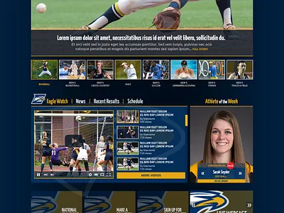 Emory Athletics Web Design (Front-End)