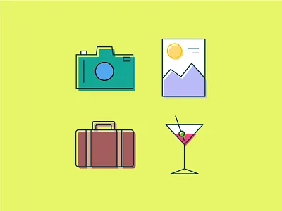Flat icon practice - Travel flat design flat icon flat icon design icon design travel travel app travel icon