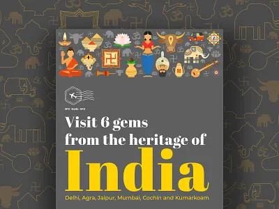 World Escape Tour art illustraion india photoshop social media design travel