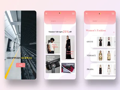 Shoppers Subway | Online Shopping App UI Design app app design application design ui ui ux uidesign uidesigner uidesing ux webdesign