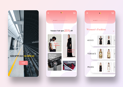 Shoppers Subway | Online Shopping App UI Design app app design application design ui ui ux uidesign uidesigner uidesing ux webdesign