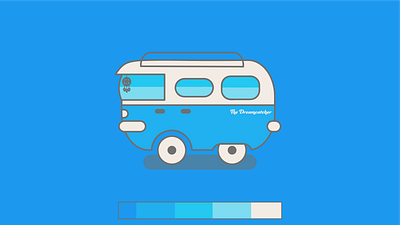 The Dreamcatcher adobe adobeillustator ai blue blues bus dreamcatcher illustration illustrator travel van