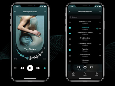 Daily UI 009 - Music Player 009 app apple daily ui 009 dailyui dark design gradient iphone mobile mobile app mobile ui music music app music player music player app music player ui sketchapp ui userinterface