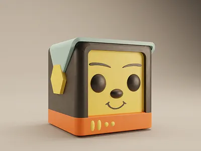 Bzzz Aldrin 3d bee blender design toy toy design