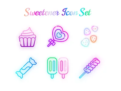 Candy Land Icon Set candy colorful cupcake freebie freebies glow glowy gum drops ice cream icon icon set icon sets iconography icons iconset lolipop pastel pastels rainbow sketch
