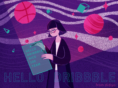 hello dribbble app characterdesign illustration logo teams ux vector web design