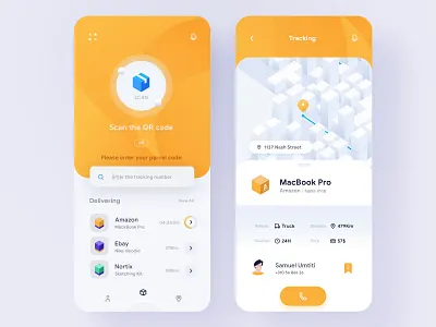 Mobile App Concept— Parcel tracking 2d app appdesign application delivery app design illustration nortix package parcel shipping ui uidesign ux uxdesign vector