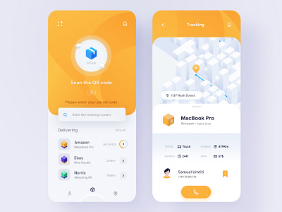 Mobile App Concept— Parcel tracking 2d app appdesign application delivery app design illustration nortix package parcel shipping ui uidesign ux uxdesign vector