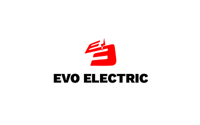 Evo Electric clean electric logo logotype neat