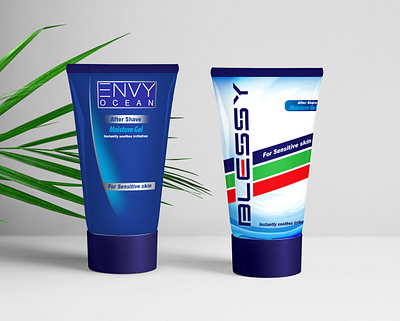 After Shave cosmetics labeldesign packaging