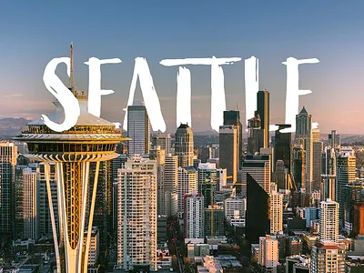 Seattle typography cityscape design minimalist seattle simple design type typeface typographic typography typography art