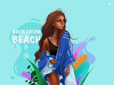 I like summer girl illustration procreate