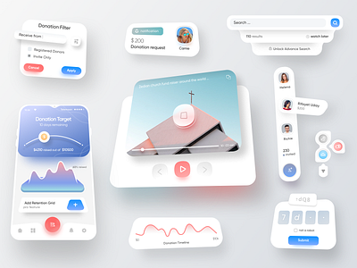 Donate UI Kit animation branding charity app google google design google material design illustration ios app latest design material design mobile print product design saas design schedule app sketch typography 图标 应用 设计