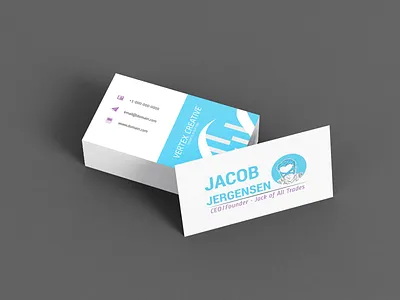 New New Vertex Creative Business Cards! branding business card design illustration logo typography vector