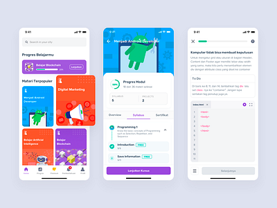 Bitlabs - Education Platform apps course course app education education app exploration illustration interaction ios iphone x landing page learning app mobile onboarding ui ux