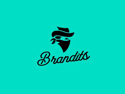 BRANDITS agency animation branding brandits cowboy creative design hat logo icon identity illustration lettermark logo logotype minimal moden vivrent vivrent