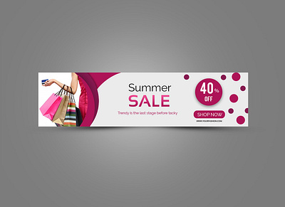 Fashion Banner banner brand identity branding fashion graphic design illustration stationery design