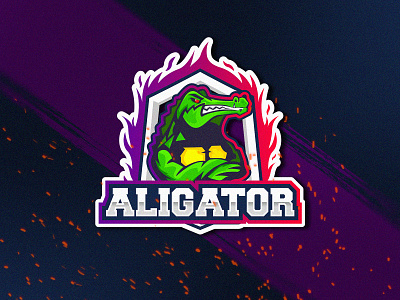 ALIGATOR LOGO CONCEPT branding esport for sale fortnite gaming illustration logo mascot gaming mascot logo vector