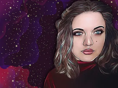 Model VIII adobe photoshop art autoportrait beautiful character design colorful design drawing illustration painting