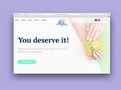Landing page endorphinenailbar.nl adaptive branding design landing page landing page design minimal ui ux web website