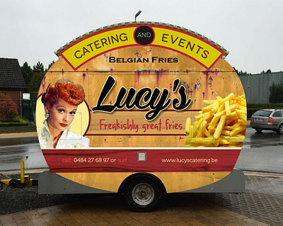 Fleetmarking for Lucy's Catering branding fleetmarking logo wrapping