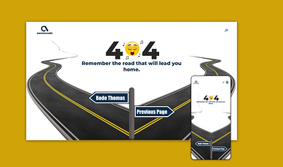 404 Error Page Web Mobile Design 404 404 error page 404 page 404page bode thomas design error page lagos mobile design nigeria road ui ui design web design