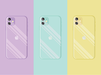 iPhone 11 Illustration apple branding bright clean color colour design flat illustration illustrator iphone iphone11 logo minimal modern pastel tech
