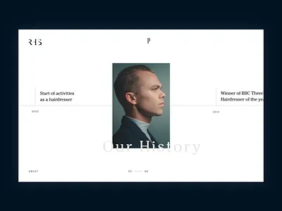 RHS - Timeline designinspirations follow me minimal typography ui ux web