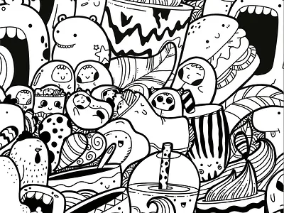 Drink and food doodle art 2d cute cute fun funny design doodle doodle art doodleaday doodleart drawing drink foodie funny illustration sketching