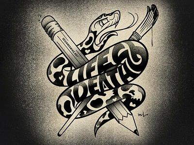 Design or Die designermikeart illustration lettering snake