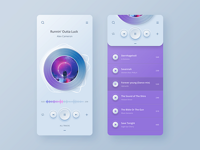 Player app UI concept app concept design ios layout mobile player skeuomorph ui ux