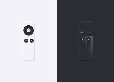 Neumorphism Apple remote evolution apple neumorphism remote ui uiux