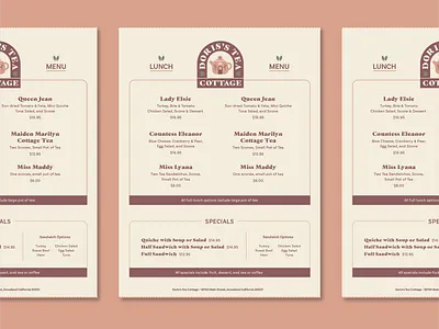 Tea Cottage Menu 100 day project 100days branding cafe identity design layout menu restaurant menu tea typography