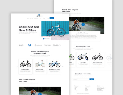 E-bike Store Landing page design e bike e bike landing page homepage landing page design minimal mockups ui ui design ux design visual design website