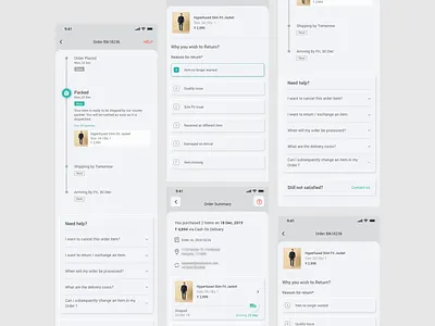 Neomorphism Design- Order Tracking neomorphism order order details
