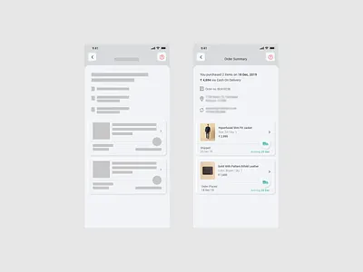Neomorphism Design - Order List branding order management order summary