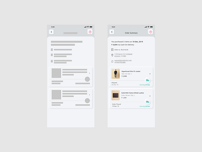 Neomorphism Design - Order List branding order management order summary