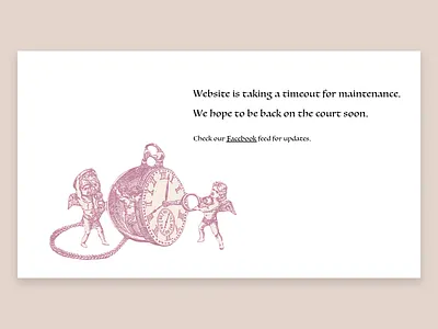 Timeout page clean maintenance page web design