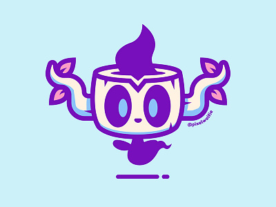 Shiny Phantump illustrator phantump pink pokemon purple vector