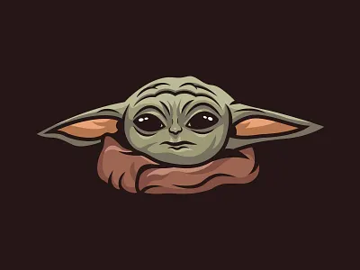 The Child baby yoda badge illustration star wars sticker yoda