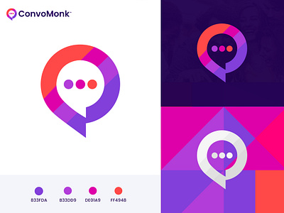 Convomok Logo Design app design app icon blockchain brand branding bubble chat chat logo chatbot communication community conversation cryptocurrency fintech logo design marketing agency media agency modern software technology