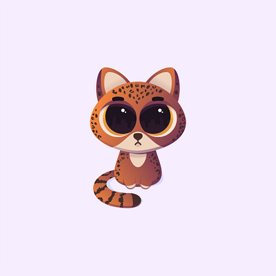 Little Leopard Leo 2d character animals cartoon characters cartoons design illustration leopard sticker vector