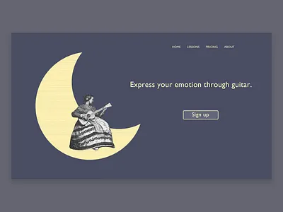 Music Lesson landing page music web design