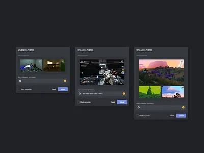 Multiple photo upload in Discord adobexd chat design discord gallery games message multiple photos photos ui uidesign